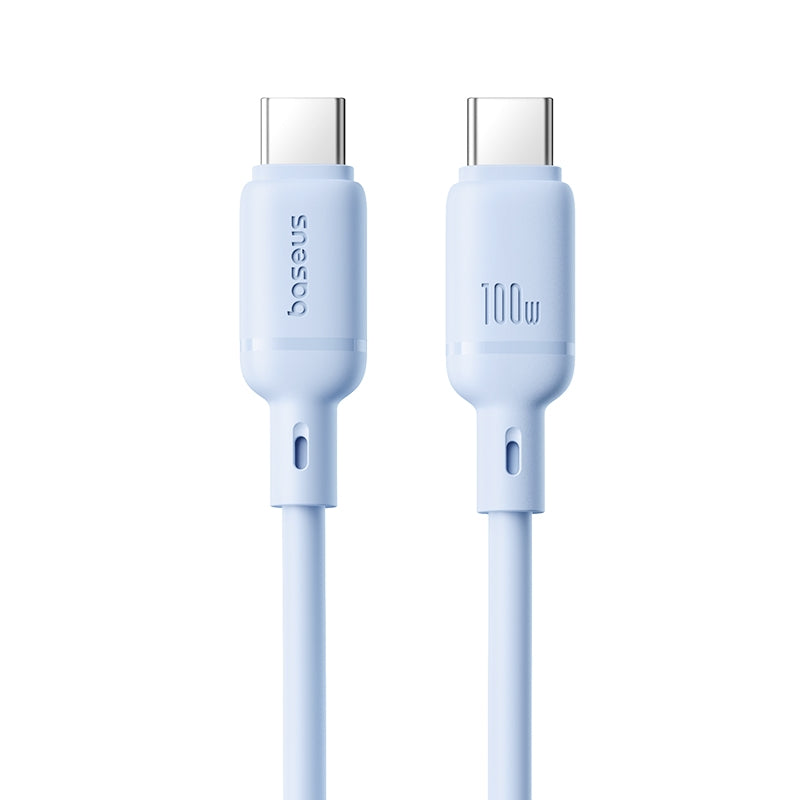 Baseus Silky Series Fast Charging Cable Type-C to Type-C 100W - كيبل باسيوس تايب سي الى تايب سي ١٠٠ واط