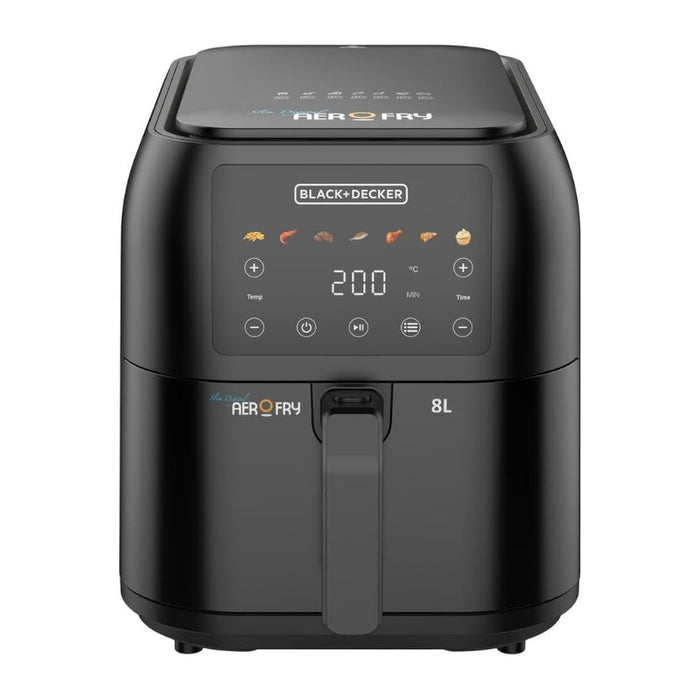 Black&Decker SAF80-B5 8L Slim Digital Airfryer - قلاية هوائية رقمية بسعة 8 لتر وبقدرة 1700 واط من بلاك اند ديكر