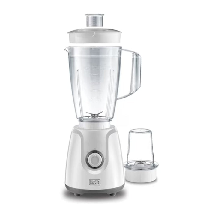 Black&Decker BX4030-B5 Blender With Grinder 400W white - خلاط كهربائي بقدرة 400 واط مع مطحنة من بلاك اند ديكر