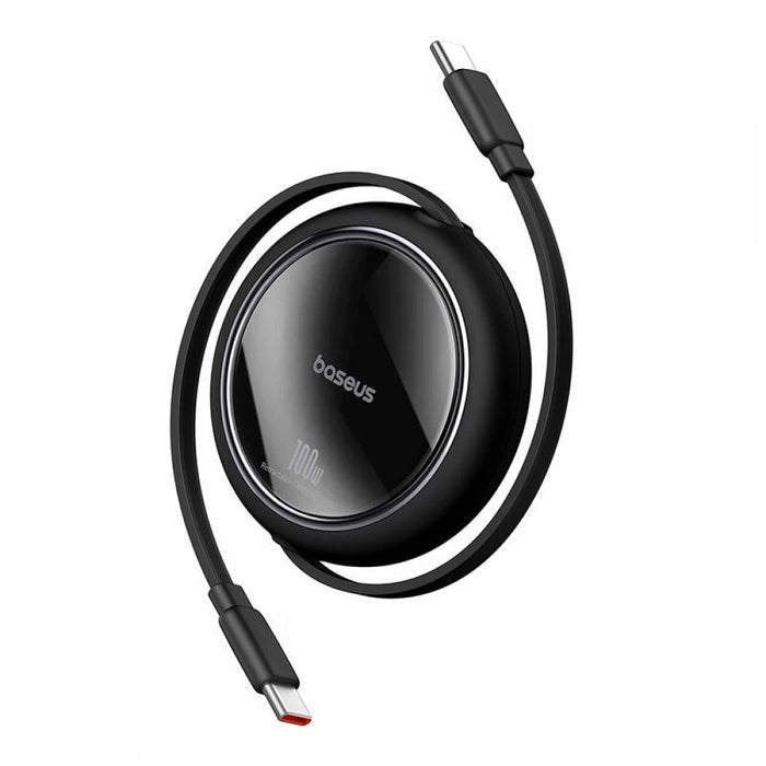 Baseus‏ Free2Draw‏ Retractable‏ Cable‏ C→C‏100W 1m - كيبل باسيوس فري تو درو قابل للسحب من تايب سي إلى تايب سي بقدرة مئة واط وطول متر واحد