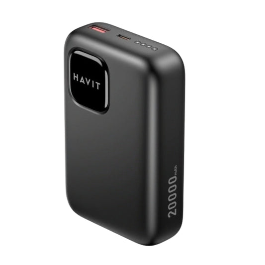 Havit PB34 Power bank 20000mA 22.5W Black - باوربنك 20000 ملي امبير 22.5 واط من هافيت اسود