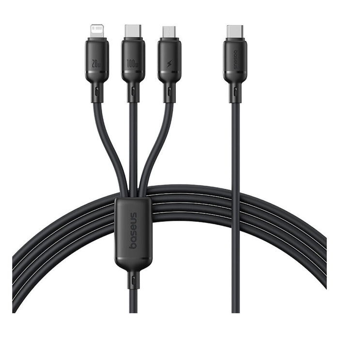Baseus Silky One-for-Three Fast Charging Cable USB-C - كيبل ٣ في ١ تايب سي من باسيوس