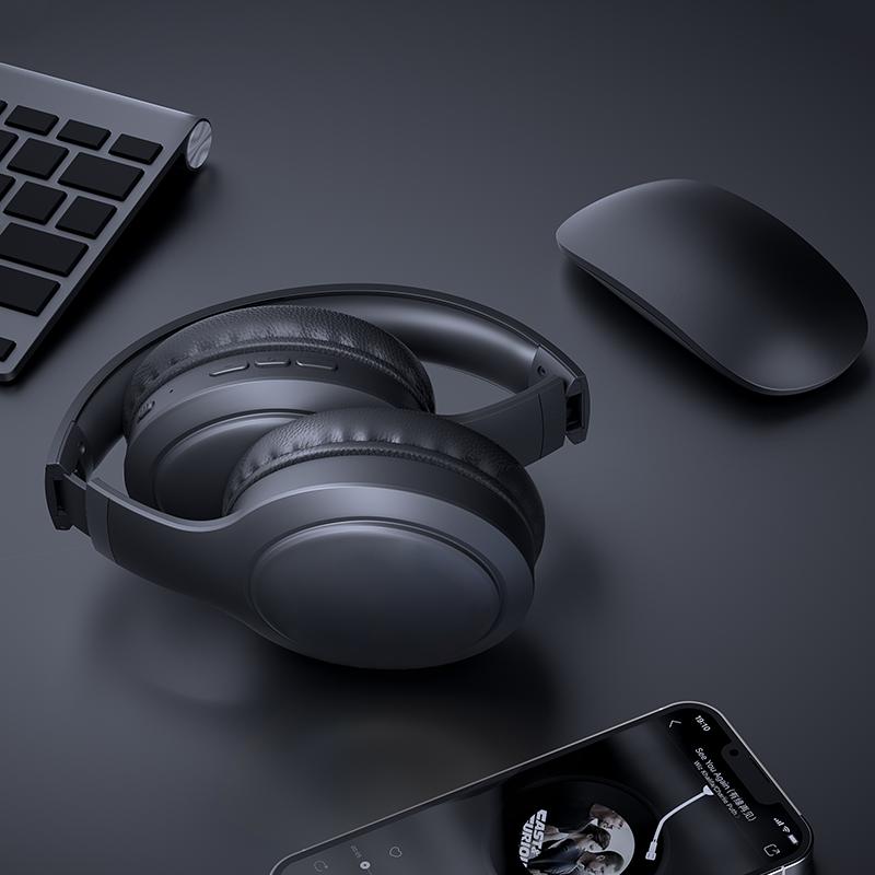 Havit H633BT Wireless Foldable Headphone Black - سماعات بلوتوث هيدسيت من هافيت اسود
