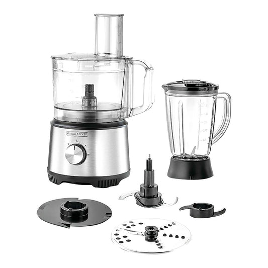 Black&Decker FX825-B5 FOOD PROCESSOR 800W silver/black - محضرة طعام متعددة الاستخدامات 800 واط من بلاك اند ديكر