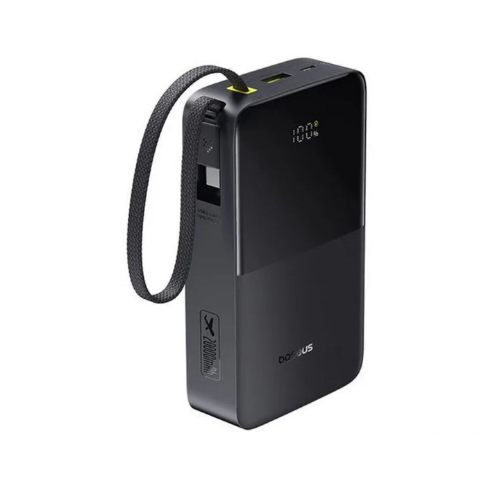 Baseus EnerFill FC51 Bipow2 Pro Power Bank 20000mAh 22.5W (Built-in Cable)- باور بنك باسيوس  إنر فيل إف سي ٥١ باي باور تو برو بسعة ٢٠ ألف ملي أمبير وبقوة شحن ٢٢.٥ واط مع كيبل مدمج