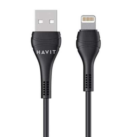 Havit CB6160 cable 1m USB-A To lightning 2A black - كيبل يو اس بي ايفون من هافيت