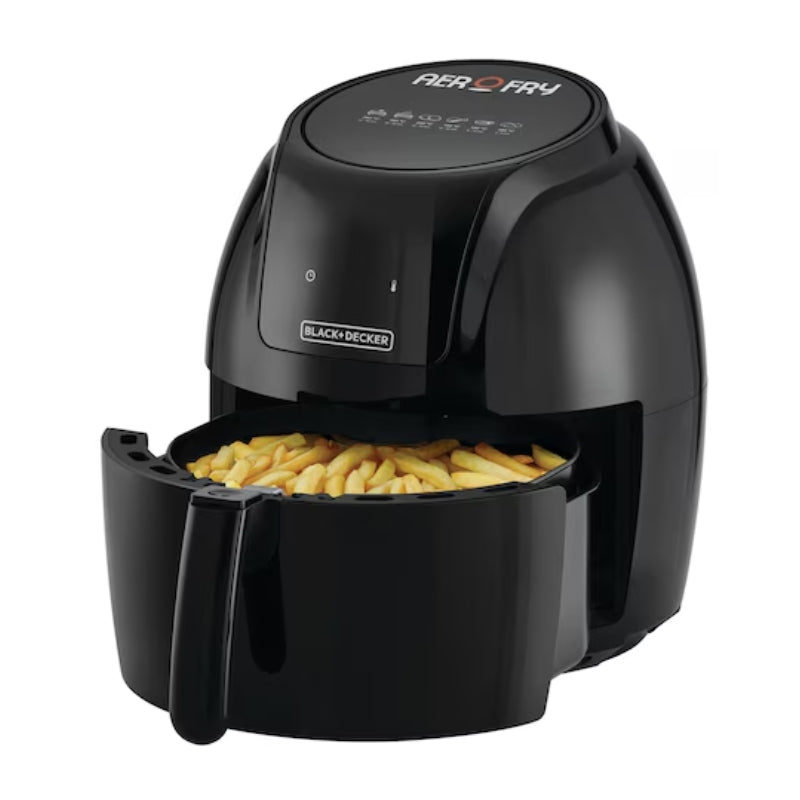 Black&Decker AF625-B5 Air Fryer 5.6L black - قلاية هوائية رقمية بسعة 5.6 لتر وبقدرة 1800 واط من بلاك اند ديكر