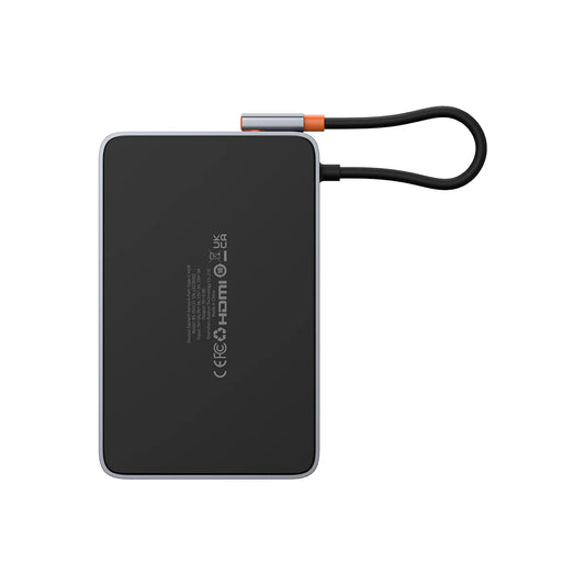 Baseus GamerX 6-Port Type-C HUB Space Grey - توصالة ٦ مناقذ من باسيوس رصاصي