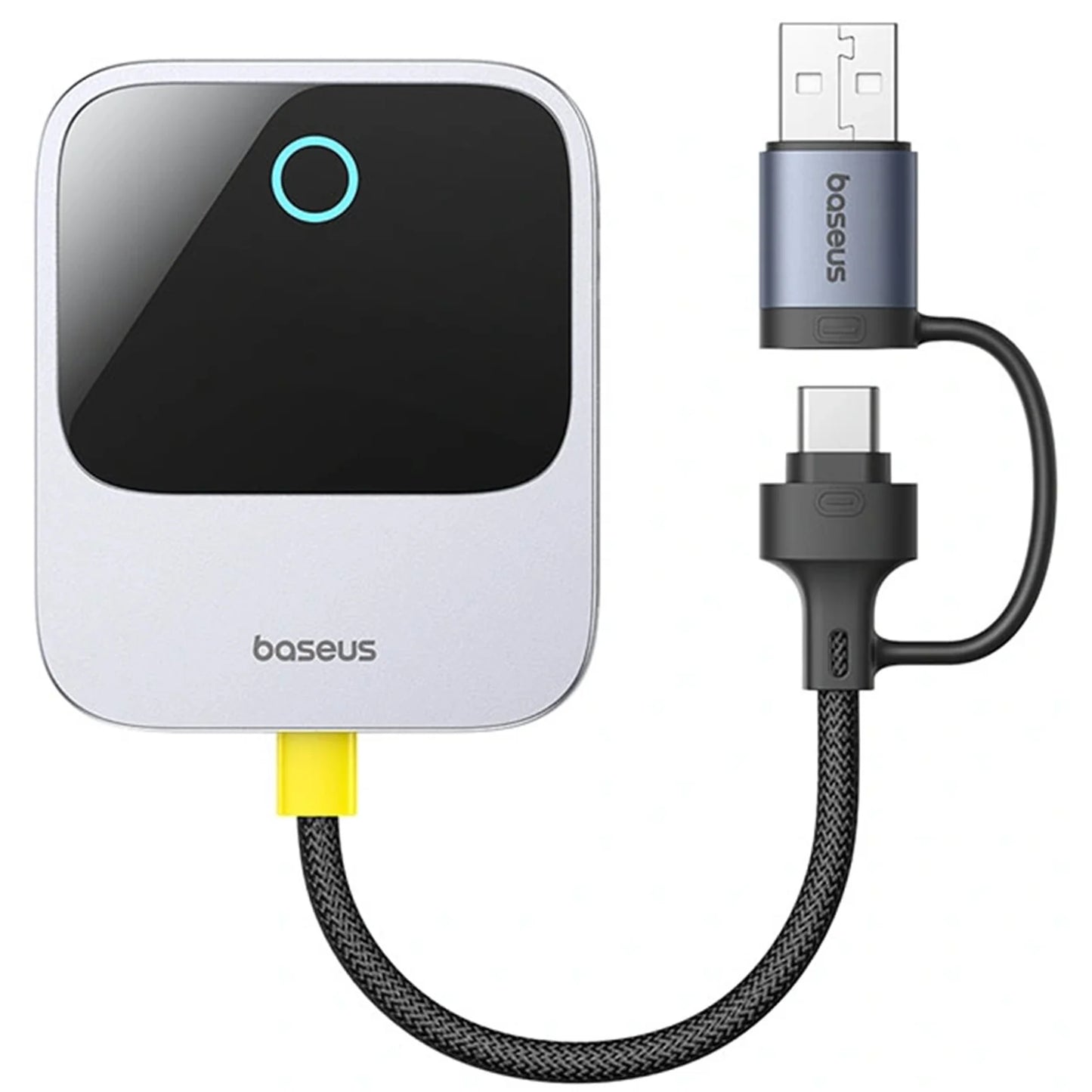 Baseus SafeJourney Wireless CarPlay Adapter Grey - ادابتر كار بلي من باسيوس