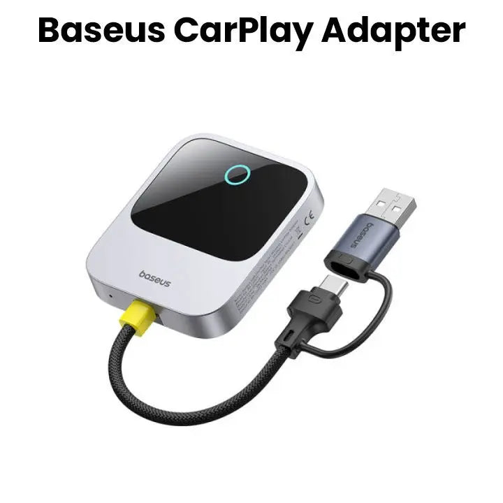 Baseus SafeJourney Wireless CarPlay Adapter Grey - ادابتر كار بلي من باسيوس