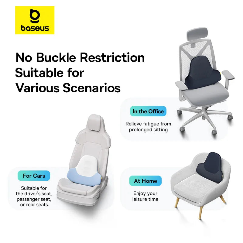 Baseus PrimeTrip VH1 Lumbar Pillow Black -  وسادة تدعم اسفل الظهر من باسيوس