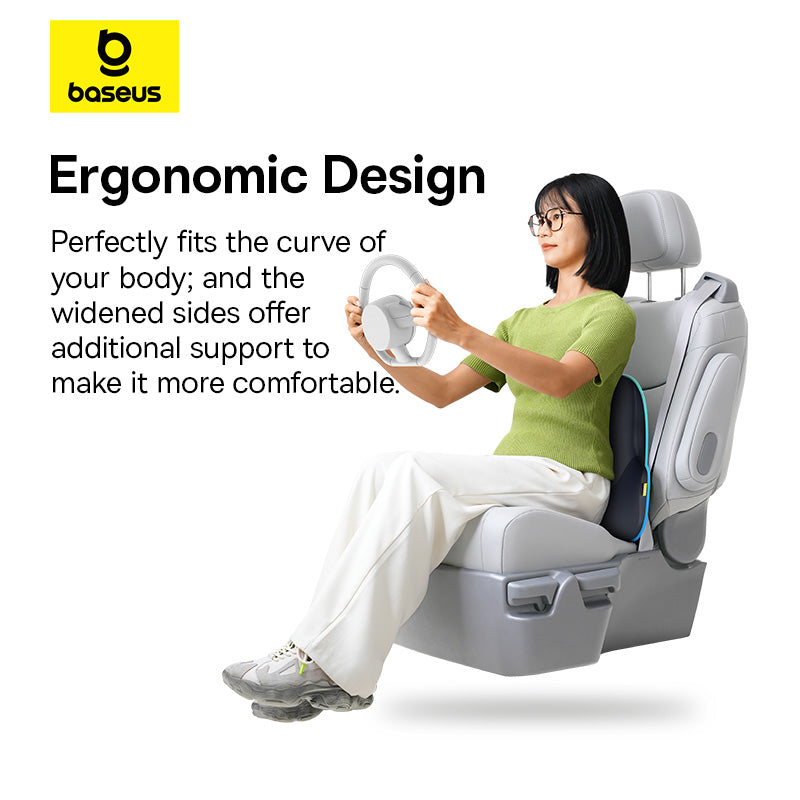 Baseus PrimeTrip VH1 Lumbar Pillow Black -  وسادة تدعم اسفل الظهر من باسيوس