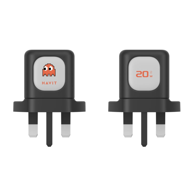 Havit STK011 UK Charger Kit BLACK - طقم شاحن مع مروحة محمولة وشاشة رقمية من هافيت اسود