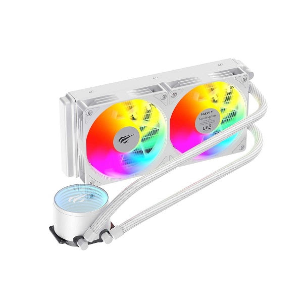 Havit F2001 Computer case fan 12V white - مبرد مائي 240 ملم من هافيت ابيض