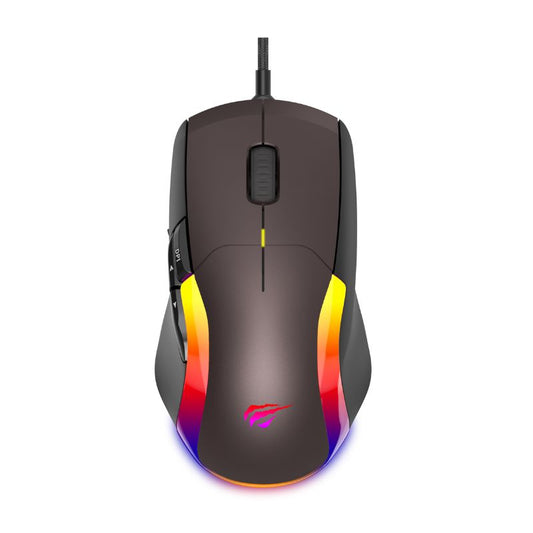 Havit MS959S Gaming mouse Black+ochr - ماوس سلكي للالعاب من هافيت