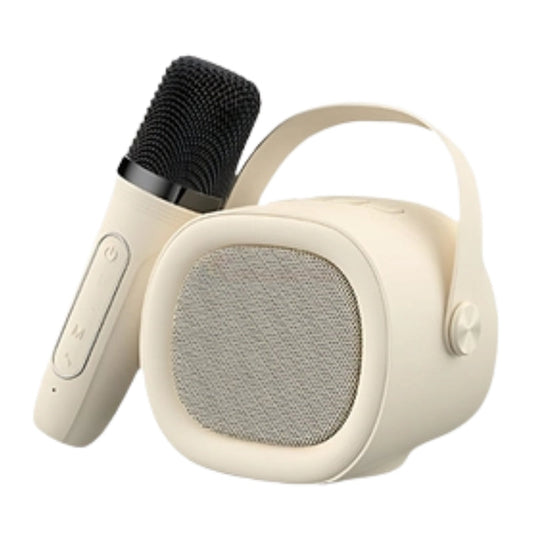 Havit SK819BT Mini Karaoke Bluetooth Speaker Beige - سبيكر صغير مع مايكروفون كاريوكي بلوتوث من هافيت بيجي