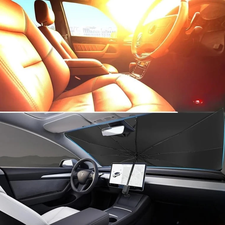 مظلة عازلة للحرارة والأشعة الفوق بنفسجية لزجاج السيارة الأمامي