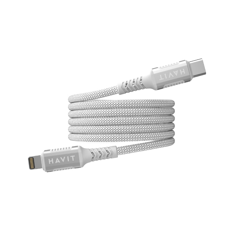 Havit CB6298 USB C to LTG 1m White - كيبل تايب سي ايفون من هافيت ابيض