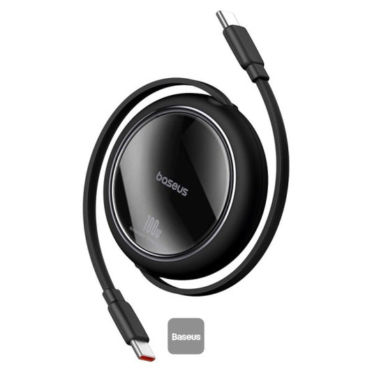 Baseus 60W Type-c Free2pull Retractable Fast Charging Cable - كيبل باسيوس بقوة ٦٠ واط قابل للسحب تايب سي الي تايب سي