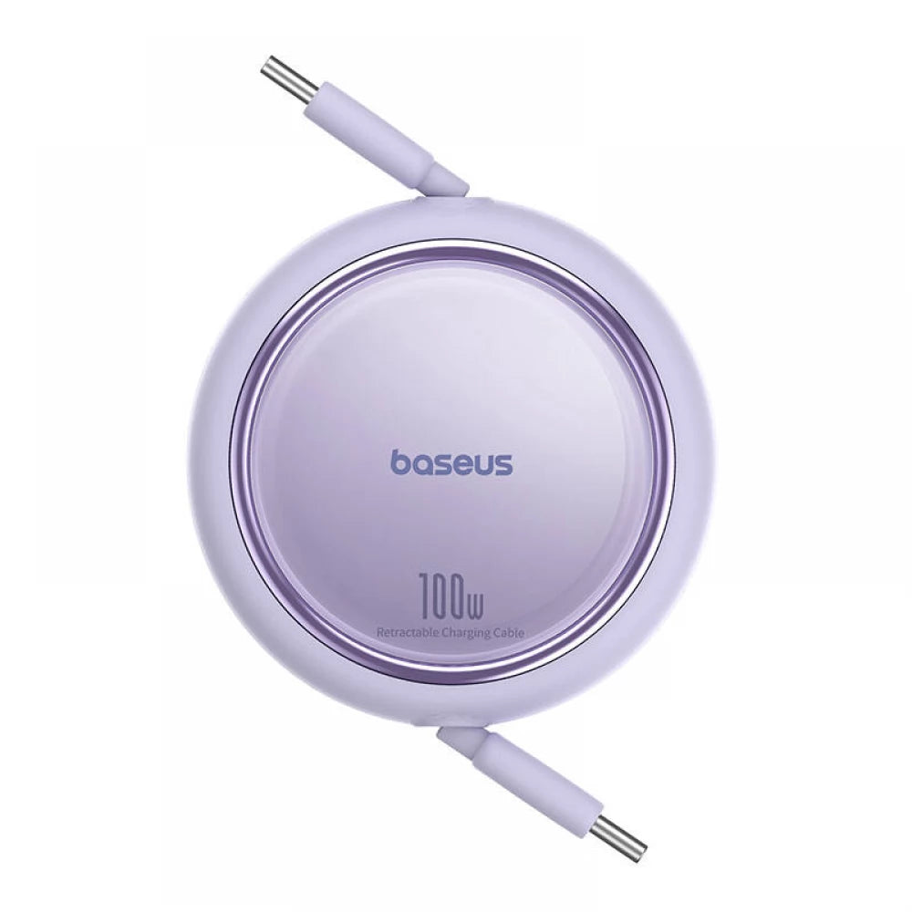 Baseus 60W Type-c Free2pull Retractable Fast Charging Cable - كيبل باسيوس بقوة ٦٠ واط قابل للسحب تايب سي الي تايب سي