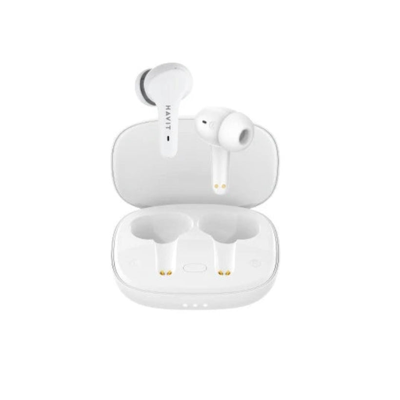 Havit TW959 True Wireless Stereo Earbuds White - سماعات بلوتوث من هافيت ابيض