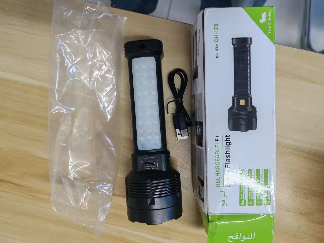 فلاش شحن تايب سي+ طاقة شمسية