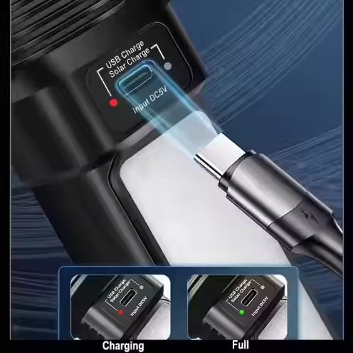 فلاش شحن تايب سي+ طاقة شمسية