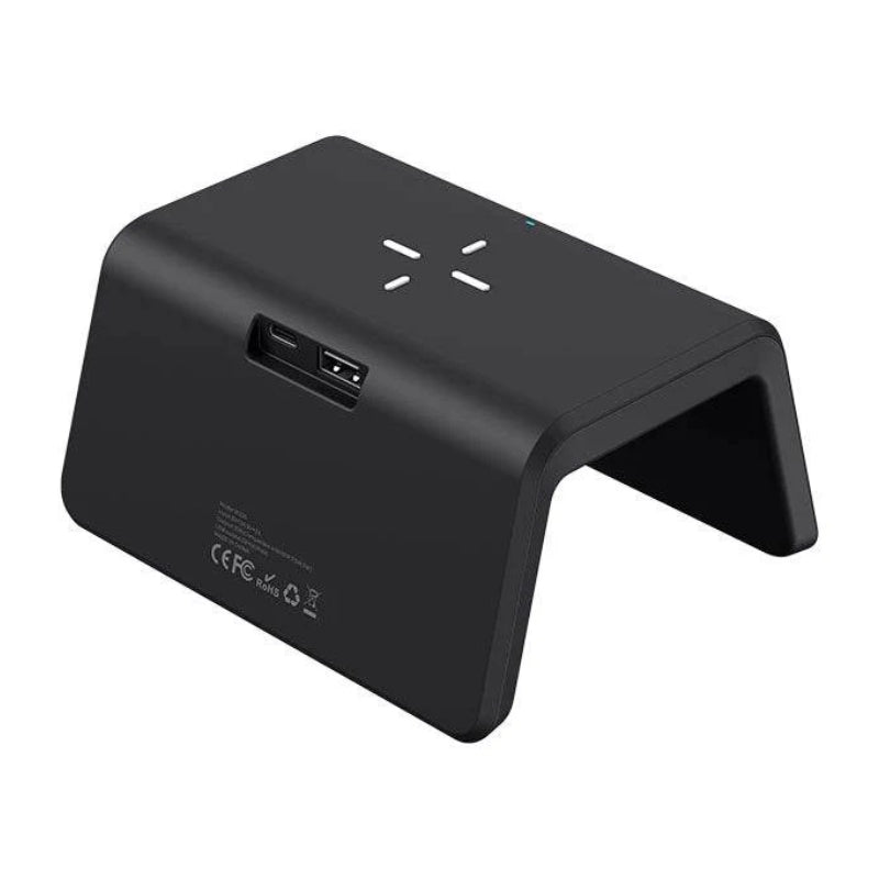 Havit W320 Wireless charger with clock Black - شاحن لاسلكي مع ساعة من هافيت اسود