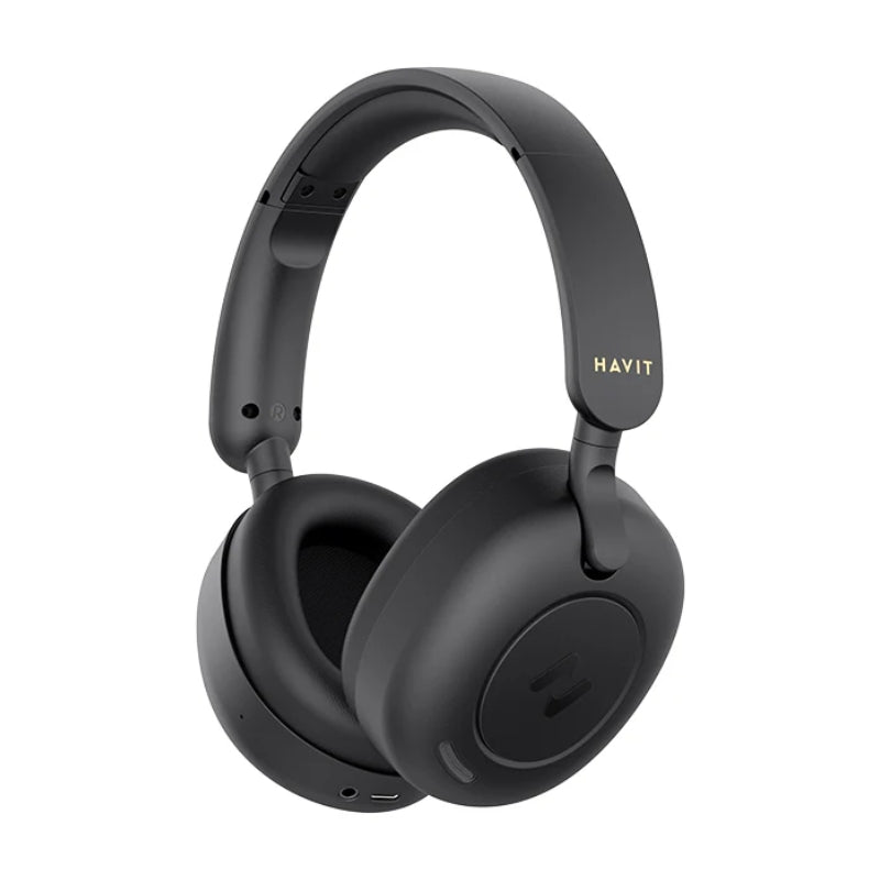 Havit H655BT Hybird Witeless Headset Black - سماعات هيدسيت لاسلكية مع تقنية الغاء الضوضاء من هافيت اسود