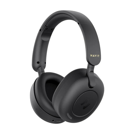 Havit H655BT Hybird Witeless Headset Black - سماعات هيدسيت لاسلكية مع تقنية الغاء الضوضاء من هافيت اسود