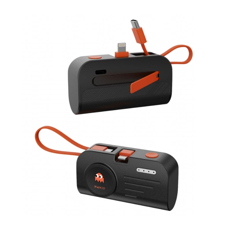 Havit STK011 UK Charger Kit BLACK - طقم شاحن مع مروحة محمولة وشاشة رقمية من هافيت اسود