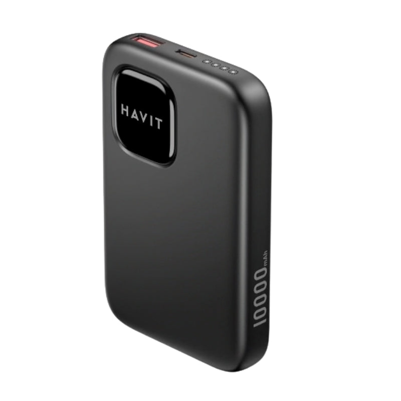 Havit PB31 Power bank 10000mA 22.5W Black - باوربنك 10000 ملي امبير 22.5 واط من هافيت اسود