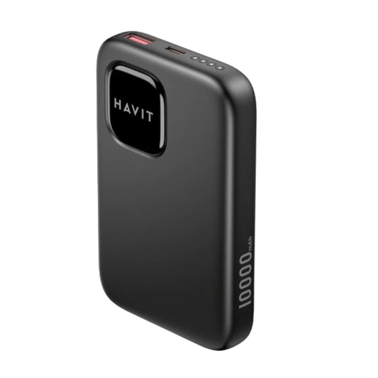 Havit PB31 Power bank 10000mA 22.5W Black - باوربنك 10000 ملي امبير 22.5 واط من هافيت اسود