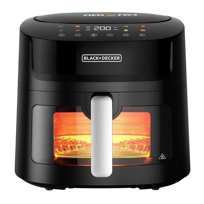 Black&Decker AF7210-B5 DIGITAL AEROFRY WITH WINDOW 7.2L - قلاية هوائية رقمية بسعة 7.2 لتر وبقوة 1800 واط مع نافذة من بلاك اند ديكر