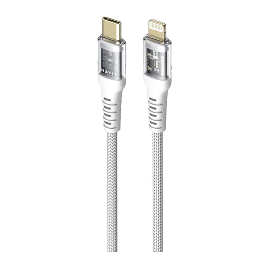Havit CB6241 cable 1m Type-C TO LIGHTNING PD20W white - كيبل تايب سي ايفون 20 واط من هافيت ابيض