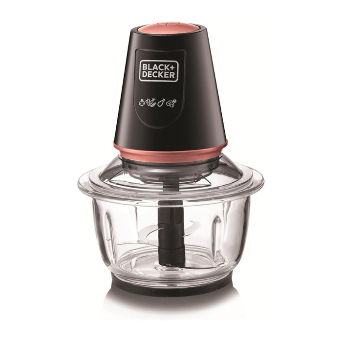 Black&Decker GC430-B5 400W Multi-Function Glass Chopper - محضرة طعام بقوة 400 واط وبسعة 1.2 لتر من بلاك اند ديكر
