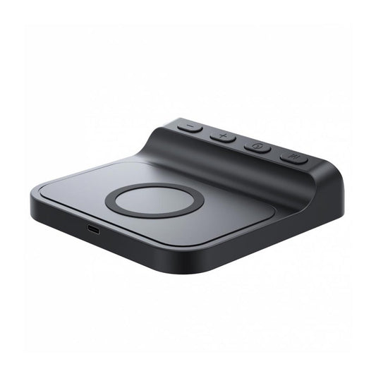 Havit W3031 Wireless Charger with Alarm Clock 15W Black - شاحن لاسلكي  15 واط مع ساعة رقميه من هافيت اسود