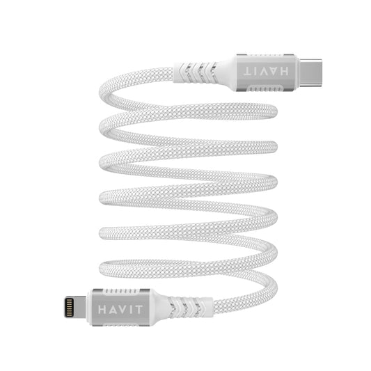 Havit CB6298 USB C to LTG 1m White - كيبل تايب سي ايفون من هافيت ابيض