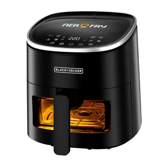 Black&Decker AF4210-B5 DIGITAL AEROFRY WITH WINDOW 4.2L - قلاية هوائية رقمية بسعة 4.2 لتر وبقوة 1300 واط مع نافذة من بلاك اند ديكر