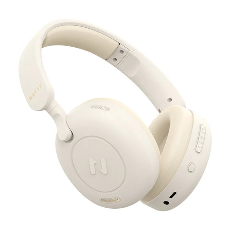 Havit H655BT PRO Wireless Headphone Beige - سماعات هيدسيت لاسلكية من هافيت بيجي