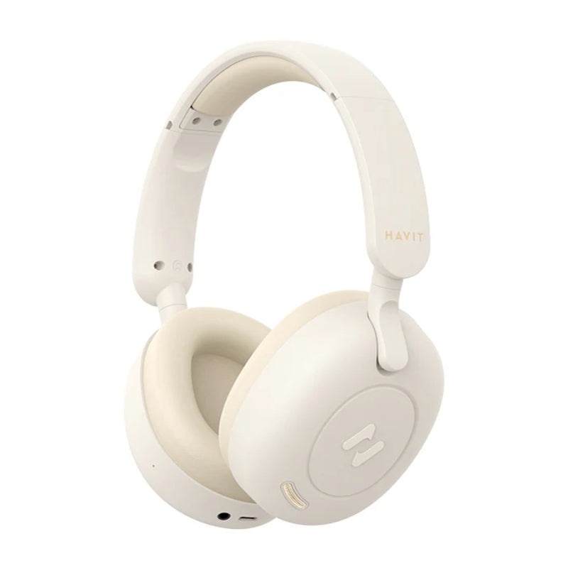 Havit H655BT PRO Wireless Headphone Beige - سماعات هيدسيت لاسلكية من هافيت بيجي