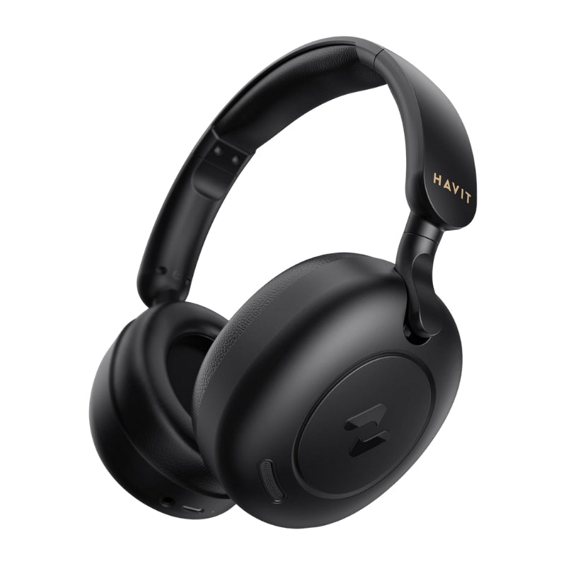 Havit H655BT Hybird Witeless Headset Black - سماعات هيدسيت لاسلكية مع تقنية الغاء الضوضاء من هافيت اسود